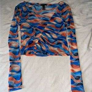 Forever 21 Long Sleeve Asymmetrical Top